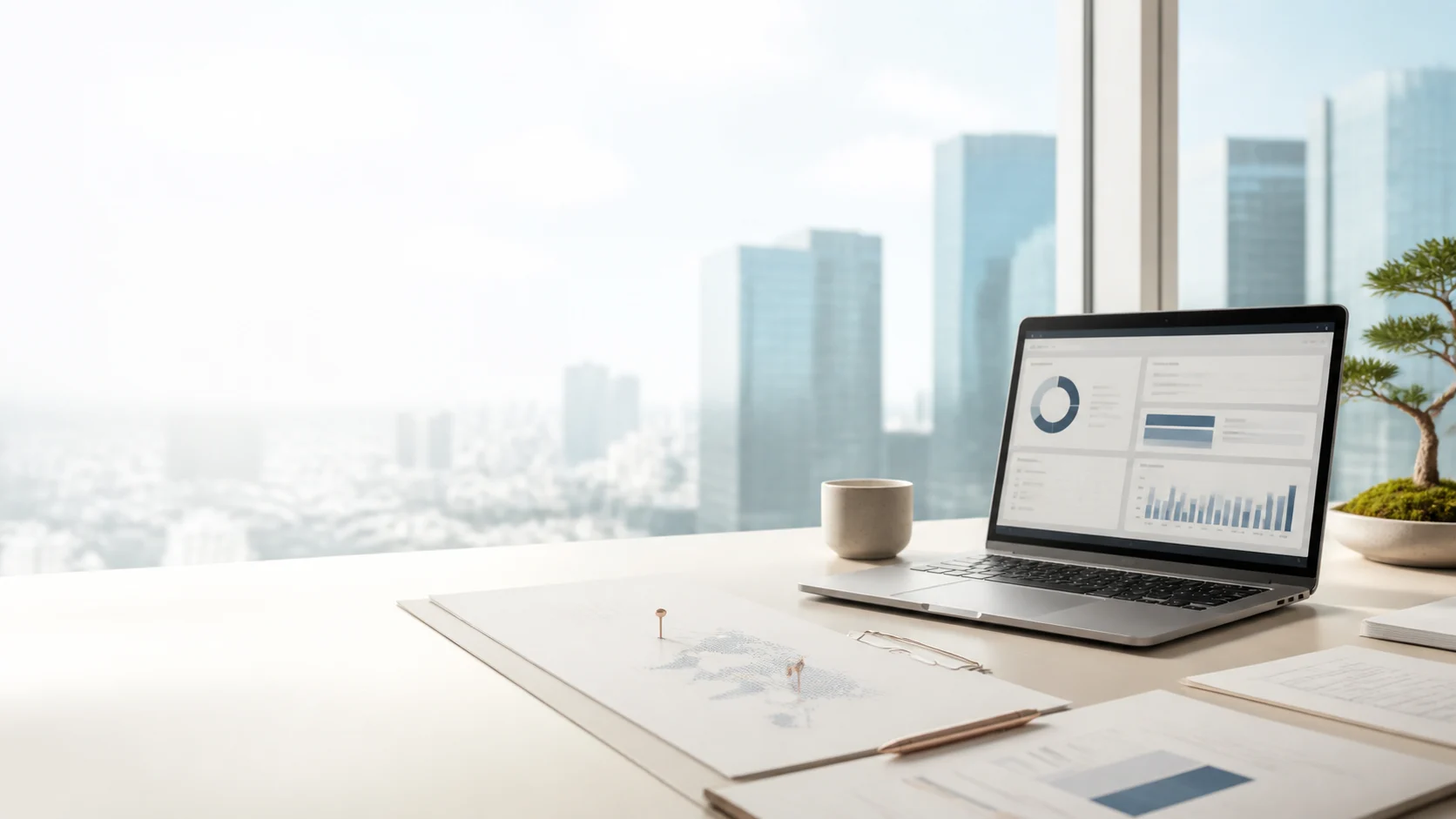 Bright Tokyo office desk representing GuideTech Japan Partner local operations